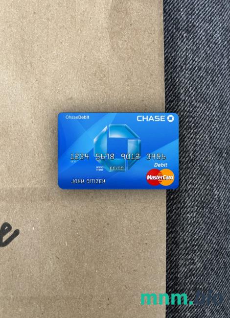 USA Chase bank MasterCard Debit wygląd fotograficzny skan PSD + zdjęcie